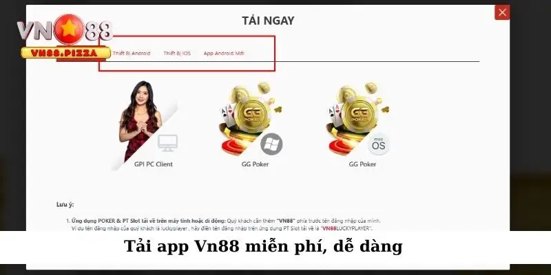 Tải app Vn888 miễn phí, dễ dàng