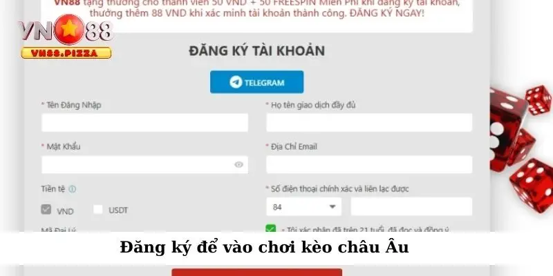 Cách đăng ký Vn888 và tham gia cược kèo 1X2